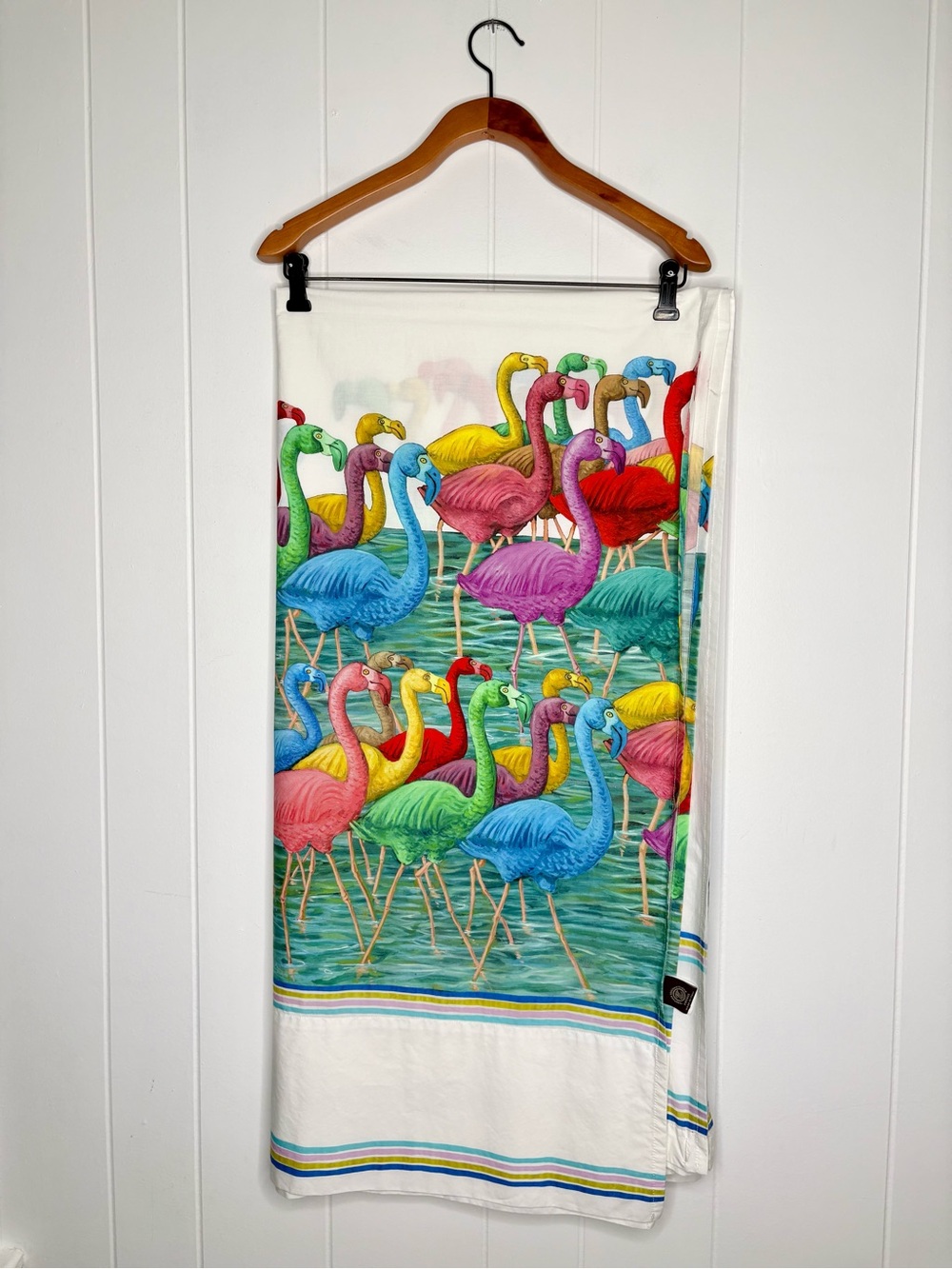 TESSITURA TOSCANA TELERIE FLAMINGO 100% Cotton Shower Curtain 72“ X 72“ ITALY